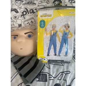 7-8 Medium Minions Costume + Gru Mask and Scarf